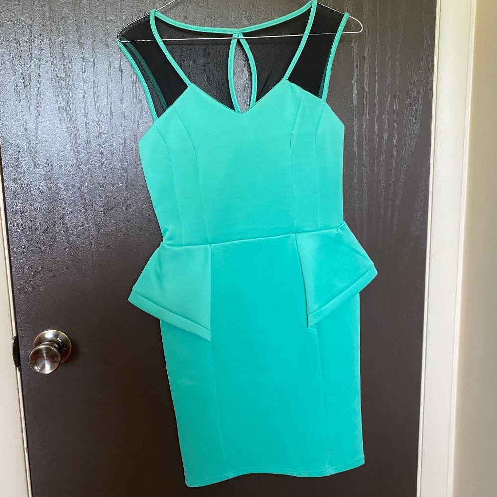 Peplum mini dress